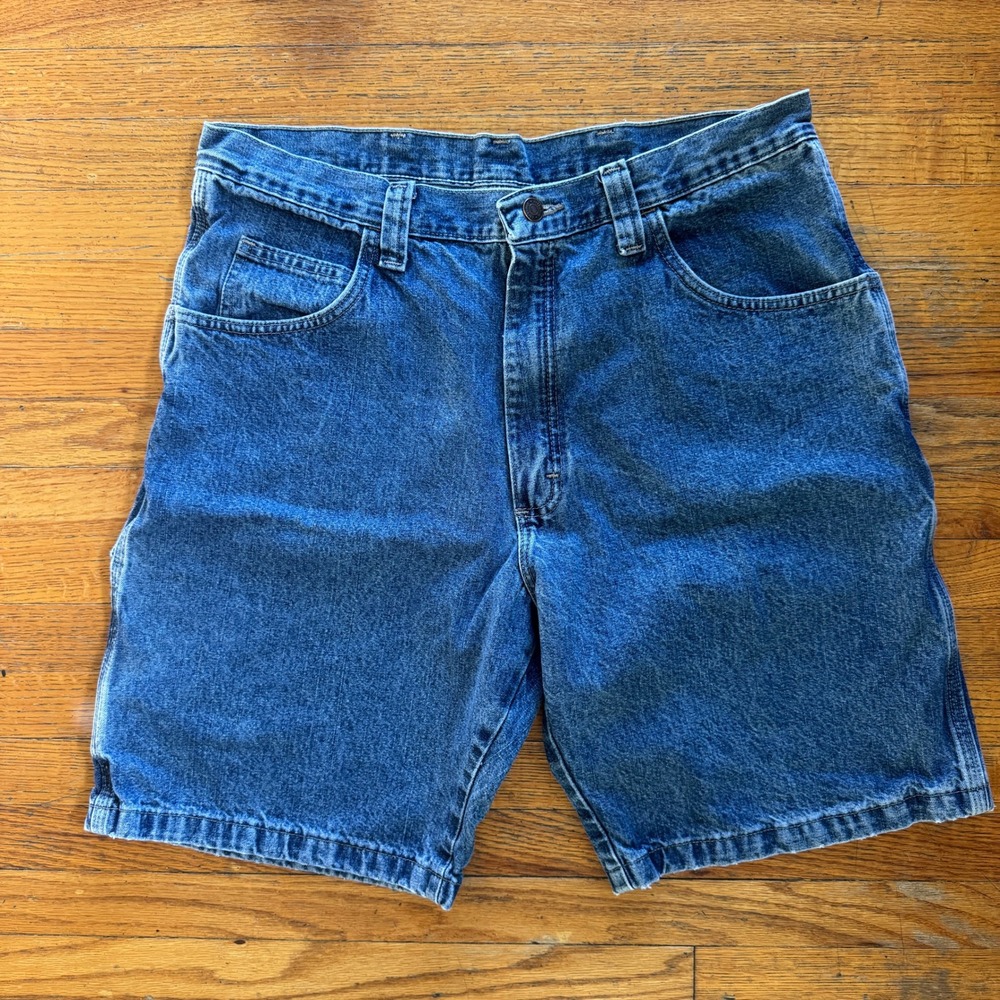 Wrangler Mens Carpenter Denim Shorts Medium Wash Blue Size‎ 36 64T02ID Workwear